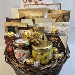 Golden Gourmet Christmas Basket